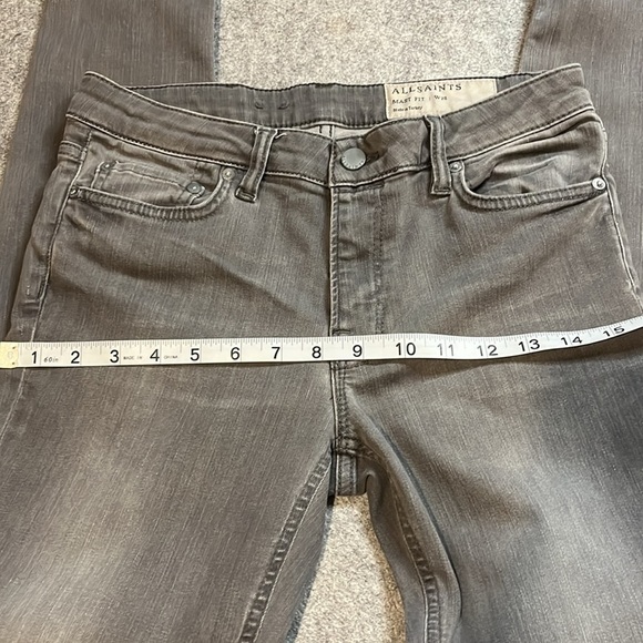 All Saints Mast Fit in Grey, Size 28. - Picture 7 of 10